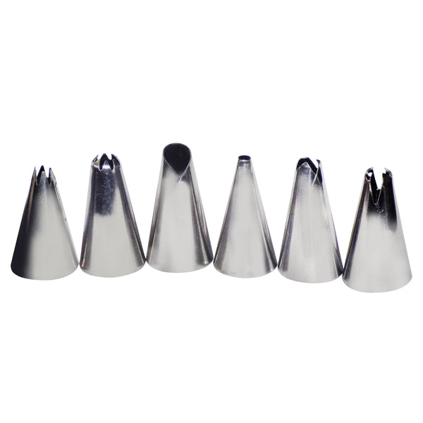 2517 Cake Decorating Stainless Steel Nozzle (6pcs) 