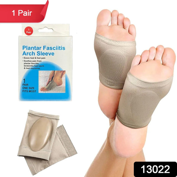 13022 Foot Arch Support For Men & Women | Medial Arch Support For Flat Feet Correction Sleeve With Cushion | Plantar Fasciitis Leg Foot Pain Relief Product | Foot Care For Orthopedic Shoes Slippers, (1 Pair) - F4mart