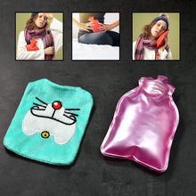 6529 doremon cartoon small hot water bag with cover for pain relief neck shoulder pain and hand feet warmer menstrual cramps