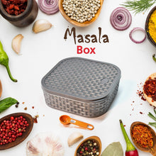 2032h masala box for keeping spices spice box for kitchen masala container plastic wooden style 7 sections multi color