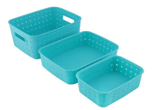 062 Smart Baskets for Storage(Set of 3) Sky Blue 