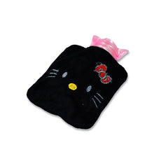 6513 black hello kitty small hot water bag with cover for pain relief neck shoulder pain and hand feet warmer menstrual cramps 1