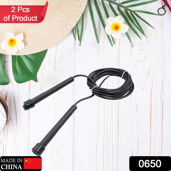 0650 speed skipping rope jump rope with pvc handle sports skipping rope jump rope for weight loss fitness sports exercise workout for men women boys girls 3mtr