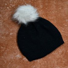 6342 mens and womens skull slouchy winter woolen knitted black inside fur beanie cap