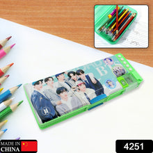 4251 multipurpose compass box pencil box with 2 compartments for school cartoon printed pencil case for kids birthday gift for girls boys cartoon printed pencil case for kids
