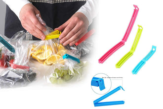 0105 plastic snack bag clip sealer set 18 pcs multicolour 01