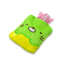 6514 green kitty small hot water bag with cover for pain relief neck shoulder pain and hand feet warmer menstrual cramps 1