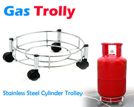 118 Stainless Steel Gas Cylinder Trolley 