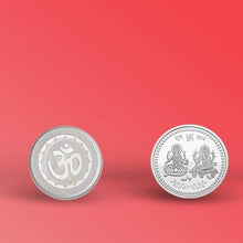 silver coin for gift and pooja