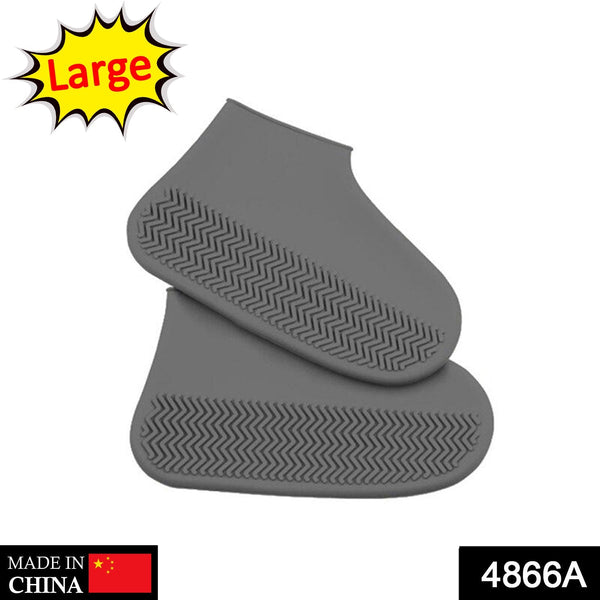 4866a non slip silicone rain reusable anti skid waterproof fordable boot shoe cover large