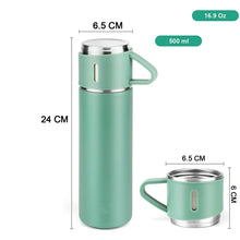 2834 Customized/Personalized Stainless Steel Water Bottle Vacuum Flask Set With 3 Steel Cups Combo | Gifting Custom Name Water Bottle | Gifts For Boyfriend/Girlfriend/Employee | 500Ml | - F4mart