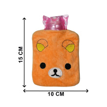 6503 orange panda small hot water bag with cover for pain relief neck shoulder pain and hand feet warmer menstrual cramps