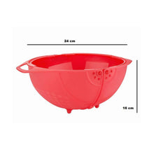 2145  Plastic Revolving Multi Functional Rice, Vegetable Fruit Wash Basket Bowl (Multi Colour) 