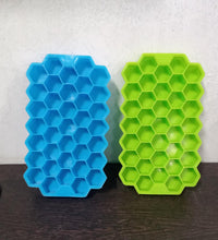 7161 flexible silicone honeycomb design 37 cavity ice cube moulds trays small cubes for whiskey tray for fridge multicolor