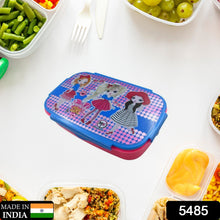 5485 cartoon printed plastic lunch box with inside small box spoon for kids air tight lunch tiffin box for girls boys food container specially designed for school going boys and girls