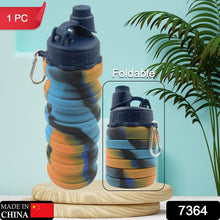 foldable water bottle bpa free fda approved food grade silicone leak proof portable sports travel water bottle for outdoor gym hiking 1 pc 24 cm foldable