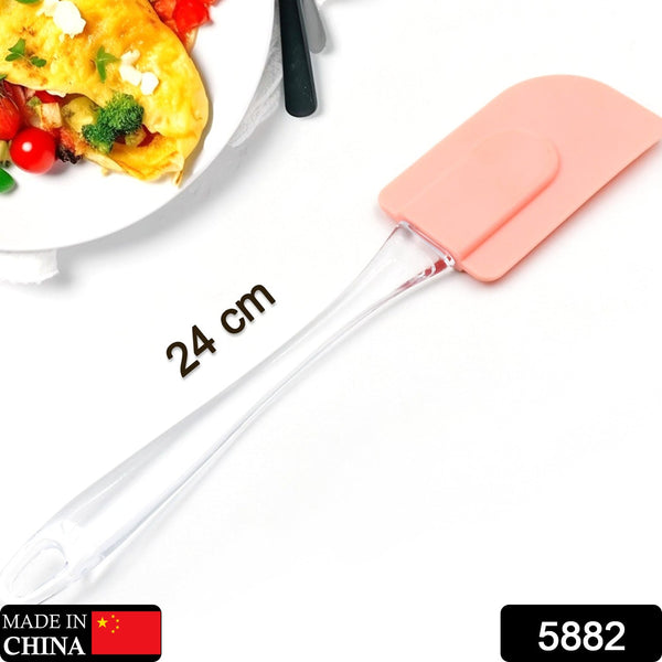 5882 silicone spatula for baking 1 pc rubber spatula pancake spatula heat resistant kitchen utensils for cooking non sticky big baking spatula set food grade bpa free 24 cm