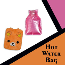 6503 orange panda small hot water bag with cover for pain relief neck shoulder pain and hand feet warmer menstrual cramps