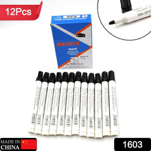 1603 black permanent marker leak proof marker craftworks school projects and other suitable for office and home use pack of 12 pc