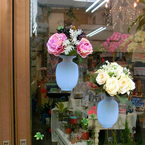 1154 wall hanging silicone flower pot sticker plant rack for decoration multicolour 1