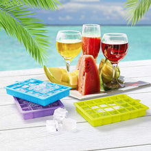 multicolour silicone ice cube trays
