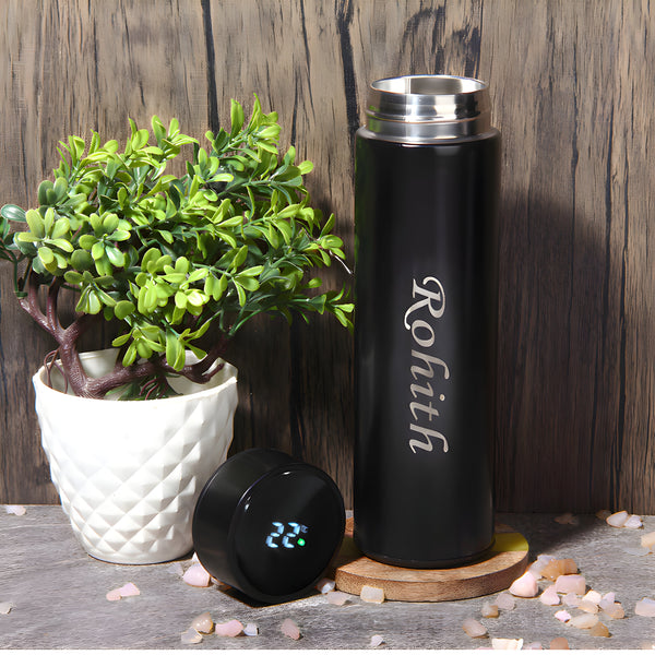 smart vacuum insulated water bottle with led temperature display