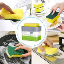1485 Liquid Soap Dispenser on Countertop with Sponge Holder For Pet 