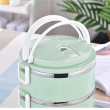 2873 multi layer stainless steel hot lunch box 2 layer