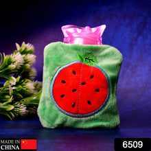 watermelon small hot water bag with cover for pain relief