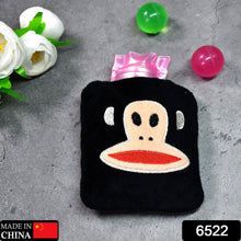 6522 black monkey small hot water bag with cover for pain relief neck shoulder pain and hand feet warmer menstrual cramps 1