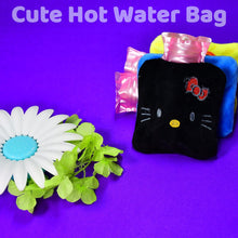 6513 black hello kitty small hot water bag with cover for pain relief neck shoulder pain and hand feet warmer menstrual cramps 1