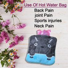 6528 grey cat print small hot water bag with cover for pain relief neck shoulder pain and hand feet warmer menstrual cramps