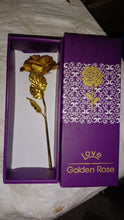 0606 luxury decorative 24k gold plated artificial golden rose with box