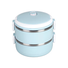2873 multi layer stainless steel hot lunch box 2 layer