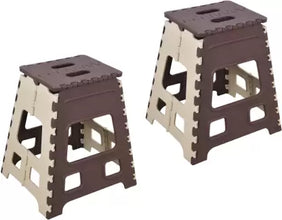 7050 2pc 18inch folding stool for adults and kids also for kitchen stepping with 5ply brown box