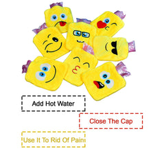 6535 1pc mix emoji designs small hot water bag with cover for pain relief neck shoulder pain and hand feet warmer menstrual cramps