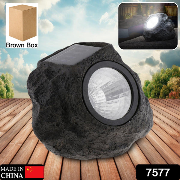 7577 solar powered led rock light solar powered led spotlight faux stone for pathway landscape garden outdoor patio yard 1 pc 1