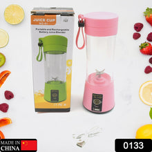 Multi-Purpose Portable Usb Electric Juicer 6-Blades, Protein Shaker, Blender Mixer Cup (380 Ml)