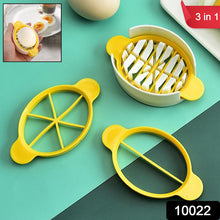 10022 Egg Slicer, 3 in 1 Boiled Egg Slicer, Egg Slicer, Preserved Egg Slicer, Home Restaurant Kitchen Tool (1 Pc)