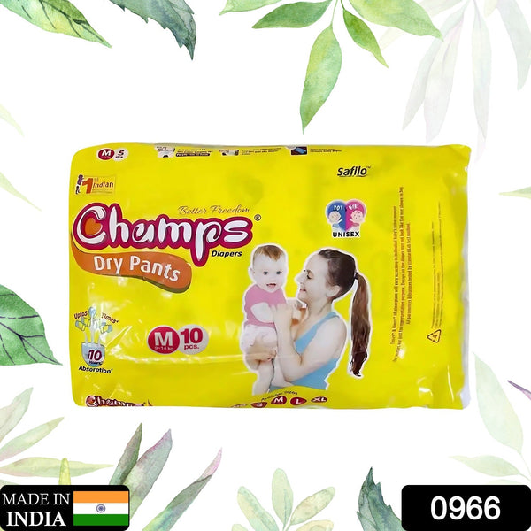 0966 medium champs dry pants style diaper medium 10 pcs best for travel absorption champs baby diapers champs soft and dry baby diaper pants m 10 pcs