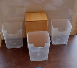 4pcs clear plastic organiser storage versatile kitchen drawer organiser tray for desk makeup bathroom kitchen pantry cabinet