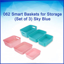 062 Smart Baskets for Storage(Set of 3) Sky Blue 