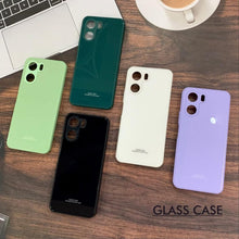 pocos og color glass hard case covers hard case mobile phone cover back case cover bumper protection shockproof protective phone case full camera protection