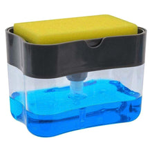 1264 2-in-1 Liquid Soap Dispenser on Countertop with Sponge Holder 