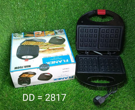 2817 waffle maker makes 2 square shape waffles non stick plates easy to use with indicator lights 1