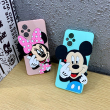 21001 couple mickey minnie back case soft case material colourfull mickey minnie phone cover for girls boys women kids cute cartoon lovely soft silicone rubber shockproof case with soft rubber edges full camera protection tecno