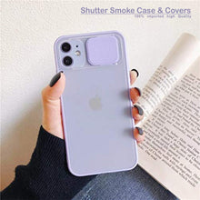21901 shutter smoke case covers hard case camera shutter slide protector back case cover silicone bumper protection shockproof protective phone case full camera protection poco