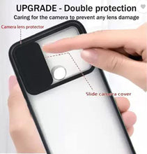 21901 shutter smoke case covers hard case camera shutter slide protector back case cover silicone bumper protection shockproof protective phone case full camera protection iphone