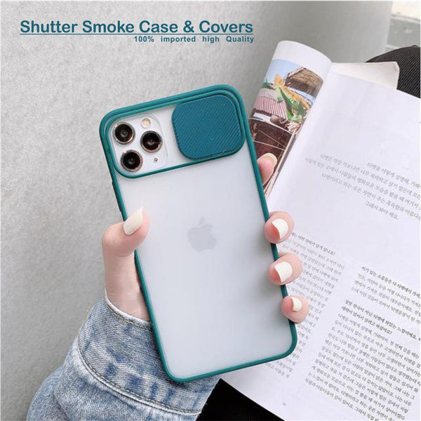21901 shutter smoke case covers hard case camera shutter slide protector back case cover silicone bumper protection shockproof protective phone case full camera protection itel
