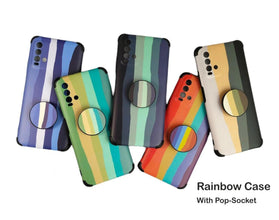 samsungs rainbow shining hard case with pop socket covers hard case mobile phone cover back case cover bumper protection shockproof protective phone case full camera protection